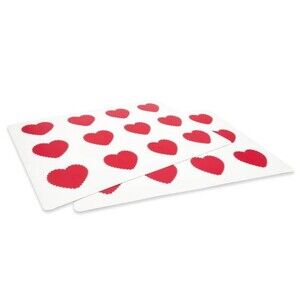 LAST SET Red Heart Valentine Placemats Set of 2 Bullseye Playground Target